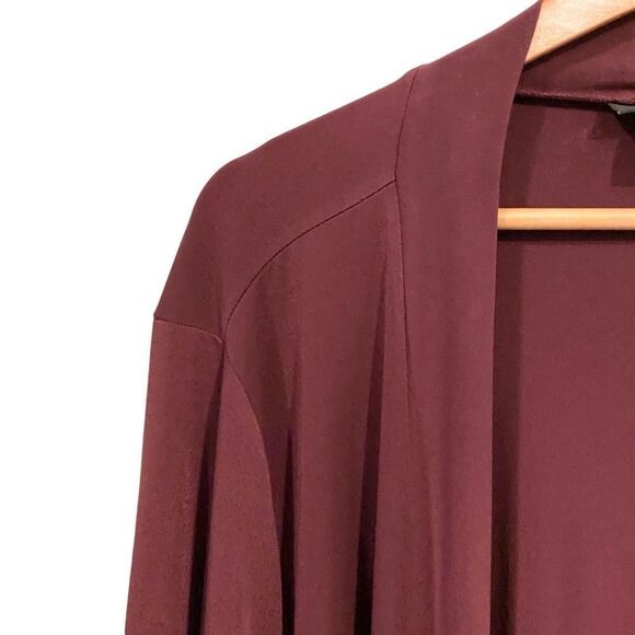 Torrid Open Front Cardigan Wide Sleeve in Color Wine in Size 5X - Picture 7 of 12